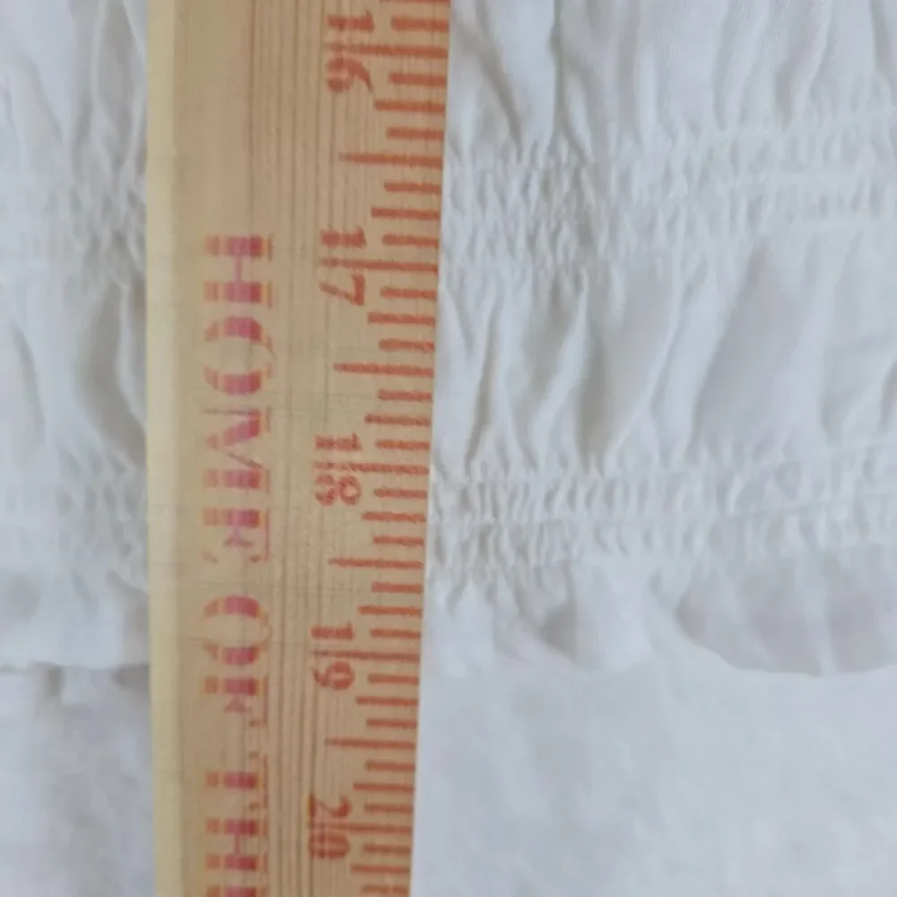 Madewell Smocked Boatneck Tank Top Women White Cotton-Linen Blend Size Med - Picture 8 of 11